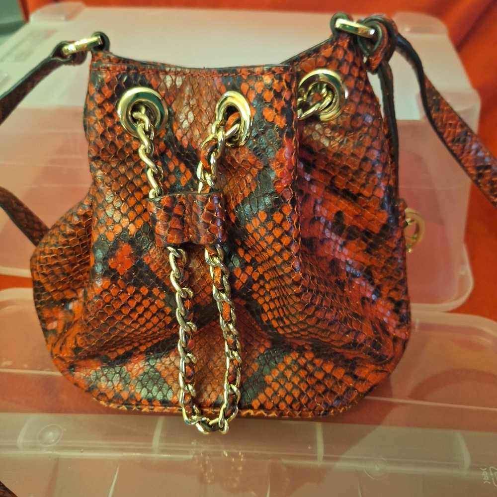 MICHAEL Michael Kors Red Snake Print Mini Bag